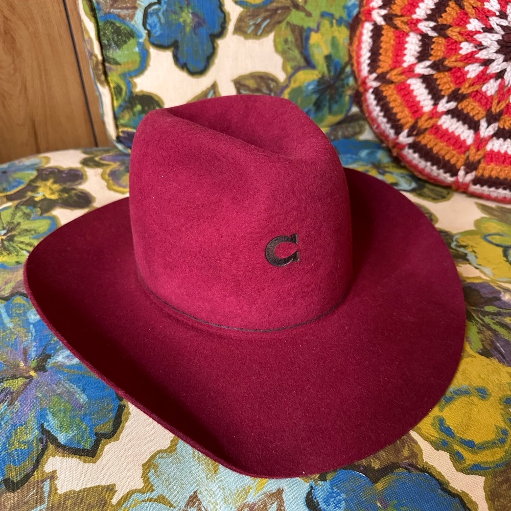 Charlie 1 Horse Burgundy Wine Red Cowboy/Cowgirl Hat Size Medium